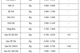 Giá lúa gạo hôm nay ngày 20/10: Gạo nguyên liệu xuất khẩu tăng