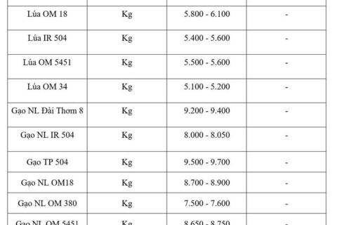 Giá lúa gạo hôm nay ngày 15/4: Thị trường ít biến động