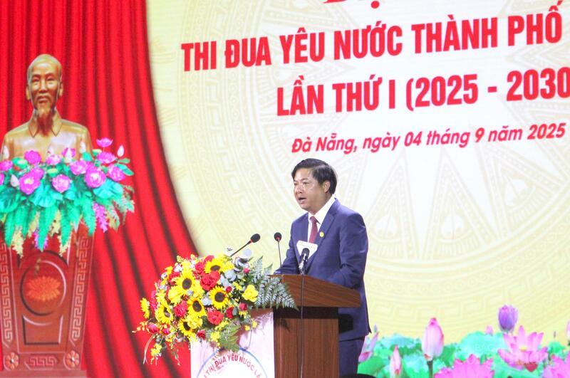 Chủ tịch UBND TP. Đà Nẵng Lương Nguyễn Minh Triết phát biểu tại Đại hội Thi đua yêu nước Đà Nẵng lần thứ I, giai đoạn 2025 - 2030