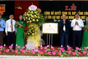 Tân Lợi đón Bằng công nhận xã đạt chuẩn nông thôn mới