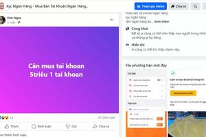 Dễ dàng thuê, mua bán tài khoản ngân hàng trên mạng