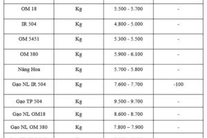 Giá lúa gạo hôm nay ngày 4/11: Gạo xuất khẩu biến động nhẹ