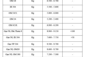 Giá lúa gạo hôm nay ngày 5/1/2026: Gạo xuất khẩu đảo chiều tăng