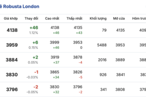 Giá cà phê hôm nay 15/1/2026: Tăng nhẹ