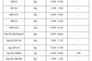 Giá lúa gạo hôm nay ngày 26/1/2026: Gạo xuất khẩu đảo chiều giảm nhẹ