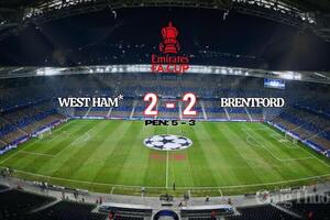 West Ham thắng nghẹt thở trên loạt luân lưu, vào tứ kết FA Cup