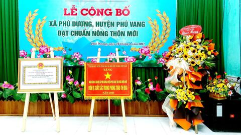Thêm 2 xã tại Thừa Thiên – Huế được công nhận đạt chuẩn NTM 2020