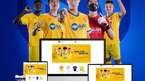 SLNA trở thành CLB đầu tiên của V.League ra mắt shop online