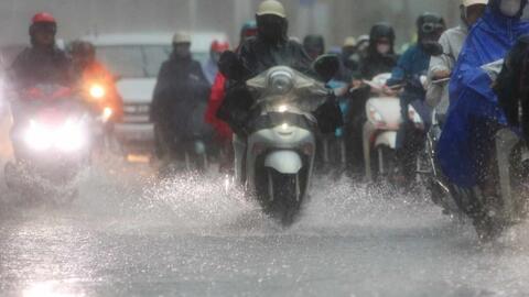 Áp thấp nhiệt đới gây mưa lớn tại khu vực Bắc Bộ