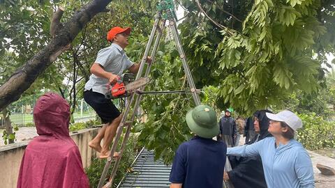Các trường học nhanh chóng khắc phục hậu quả của siêu bão