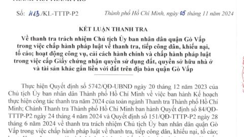 TP Hồ Chí Minh: Nhiều sai sót về đất đai tại quận Gò Vấp