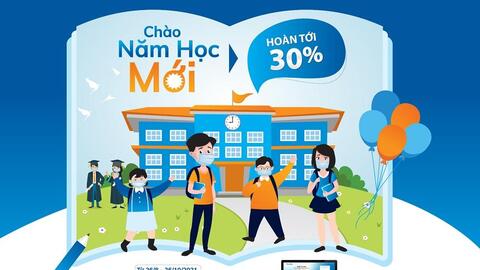Chào năm học mới – Hoàn tới 30%" với Sacombank