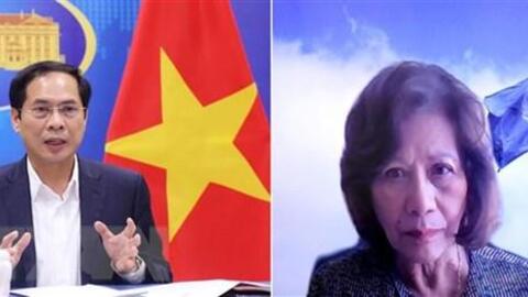 Bộ trưởng Bùi Thanh Sơn tiếp Đặc phái viên Tổng Thư ký Liên Hiệp quốc  về Myanmar