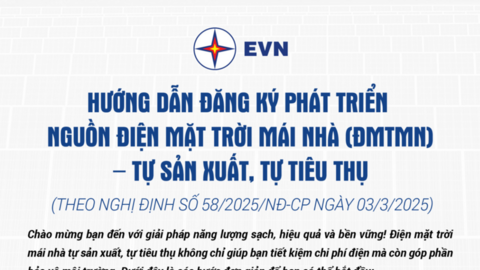 Hướng dẫn thông báo lắp đặt điện mặt trời mái nhà tự sản tự tiêu