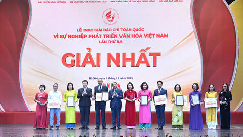 Trao Giải Báo chí “Vì sự nghiệp phát triển Văn hóa Việt Nam” lần thứ 3
