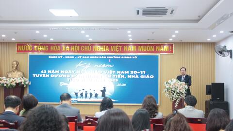 Phường Giảng Võ tuyên dương điển hình tiên tiến, nhà giáo tiêu biểu