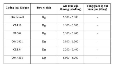 Giá lúa gạo hôm nay ngày 5/1/2026: Gạo xuất khẩu đảo chiều tăng