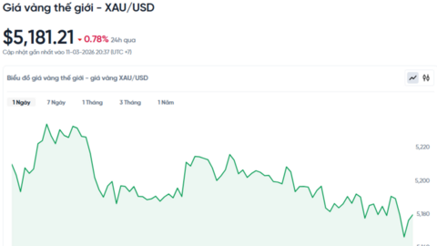 Giá vàng hôm nay ngày 12/03/2026: Vàng nhẫn áp sát vàng miếng SJC
