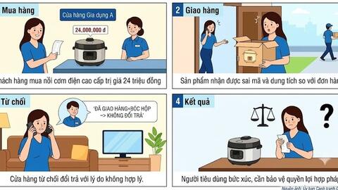 Giao hàng không đúng cam kết, cơ sở kinh doanh chịu trách nhiệm