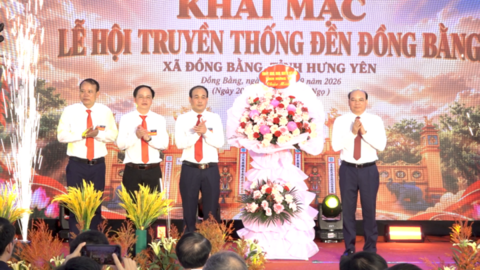 Khai mạc lễ hội truyền thống đền Đồng Bằng năm 2026