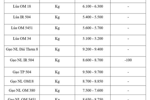 Giá lúa gạo hôm nay ngày 8/5: Gạo nguyên liệu xuất khẩu đảo chiều giảm