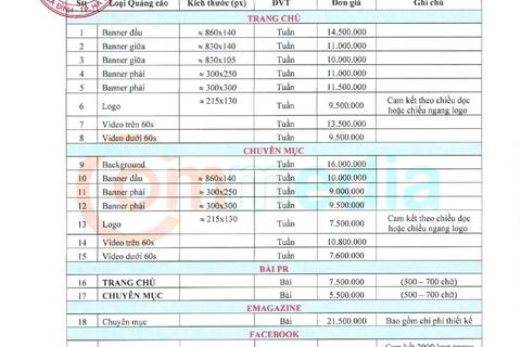 Báo giá website năm 2024