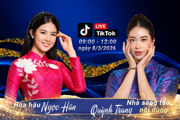 Hoa hậu Ngọc Hân, Tiktoker Quỳnh Trang livestream ‘Sức sống hàng Việt’