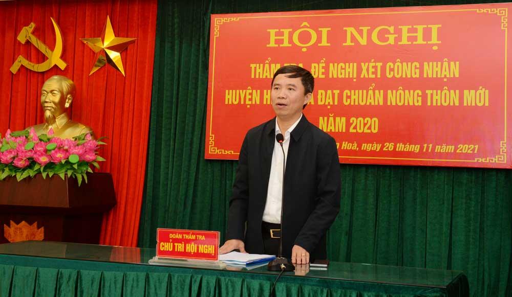 nông thôn mới, hiệp hòa, thẩm định