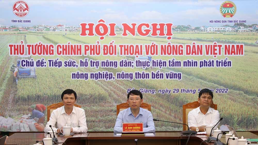 Hội nông dân, đối thoại giữa thủ tướng với nông dân, nông dân, Bắc Giang, thủ tướng