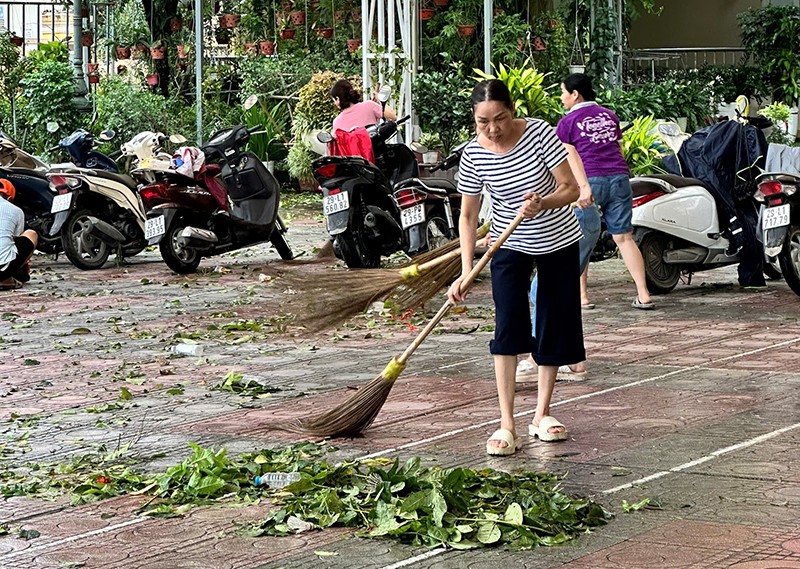 Các trường học nhanh chóng khắc phục hậu quả của siêu bão