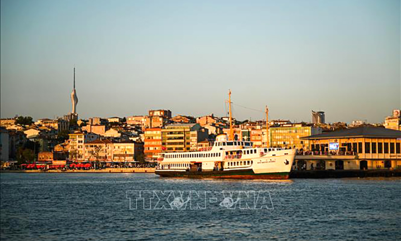 Eo biển Bosphorus ở Istanbul, Thổ Nhĩ Kỳ. Ảnh: THX/TTXVN