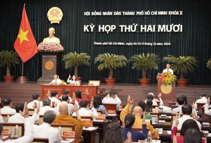 Quang cảnh kỳ họp HĐND TP Hồ Chí Minh lần thứ 20