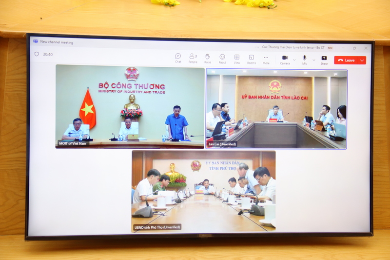 Các địa phương tham gia cuộc họp trực tuyến. Ảnh: Thanh Tuấn