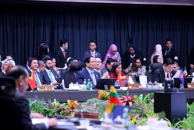 Thủ tướng Phạm Minh Chính đề nghị ASEAN cần phát huy mạnh mẽ 3 cội nguồn sức mạnh chiến lược để hiện thực hoá mục tiêu này. Ảnh: VGP/Nhật Bắc