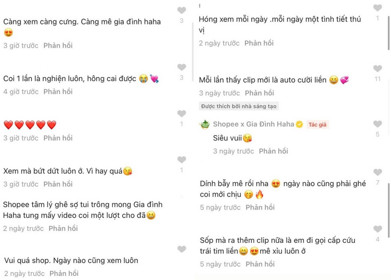 Nhiều khán giả trẻ đã hình thành thói quen theo dõi “Bữa Cơm Haha” vào 20H mỗi ngày vì không muốn bỏ lỡ bất kỳ khoảnh khắc thú vị nào trong chương trình.