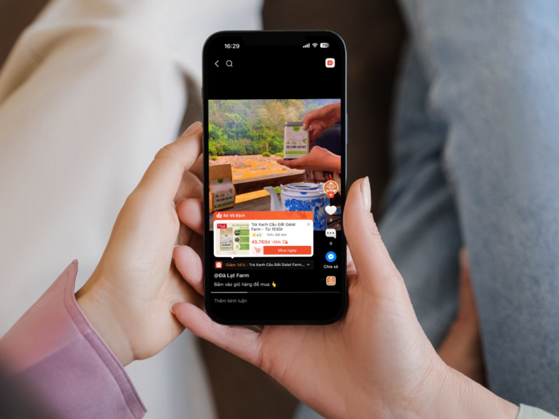 DalatFarm chú trọng đẩy mạnh xây dựng nội dung trên Shopee Video.