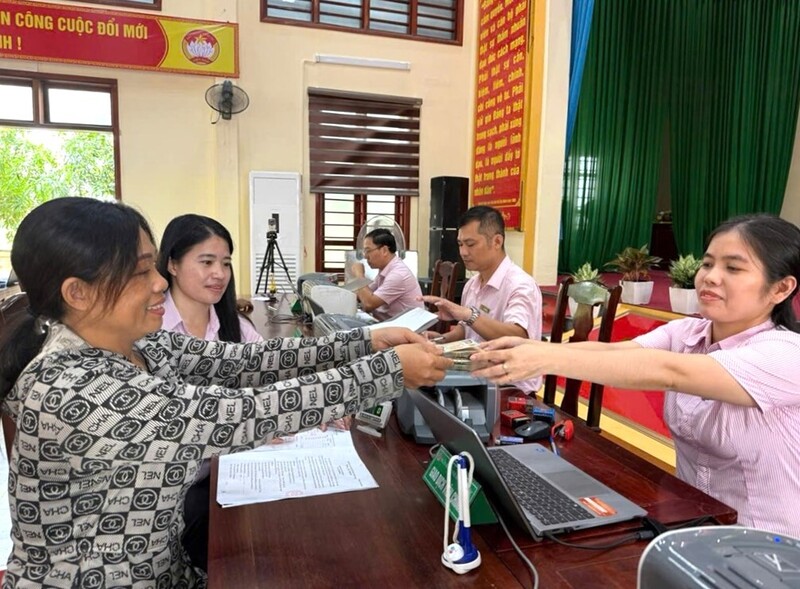 Nguồn vốn tín dụng chính sách được triển khai hiệu quả ở từng xã. Ảnh Mai Liễu
