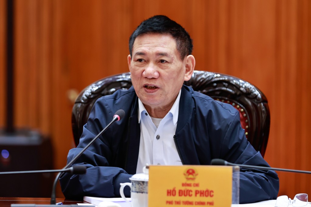 Phó Thủ tướng Hồ Đức Phớc phát biểu tại phiên họp - Ảnh: VGP/Nhật Bắc