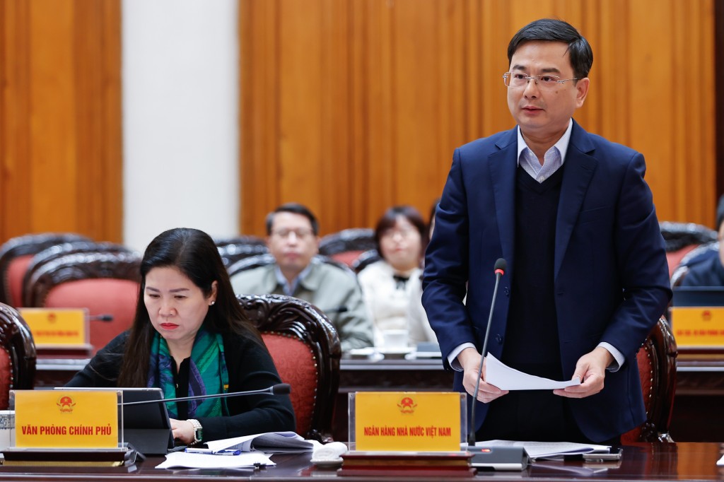 Phó Thống đốc Ngân hàng Nhà nước Phạm Thanh Hà phát biểu - Ảnh: VGP/Nhật Bắc