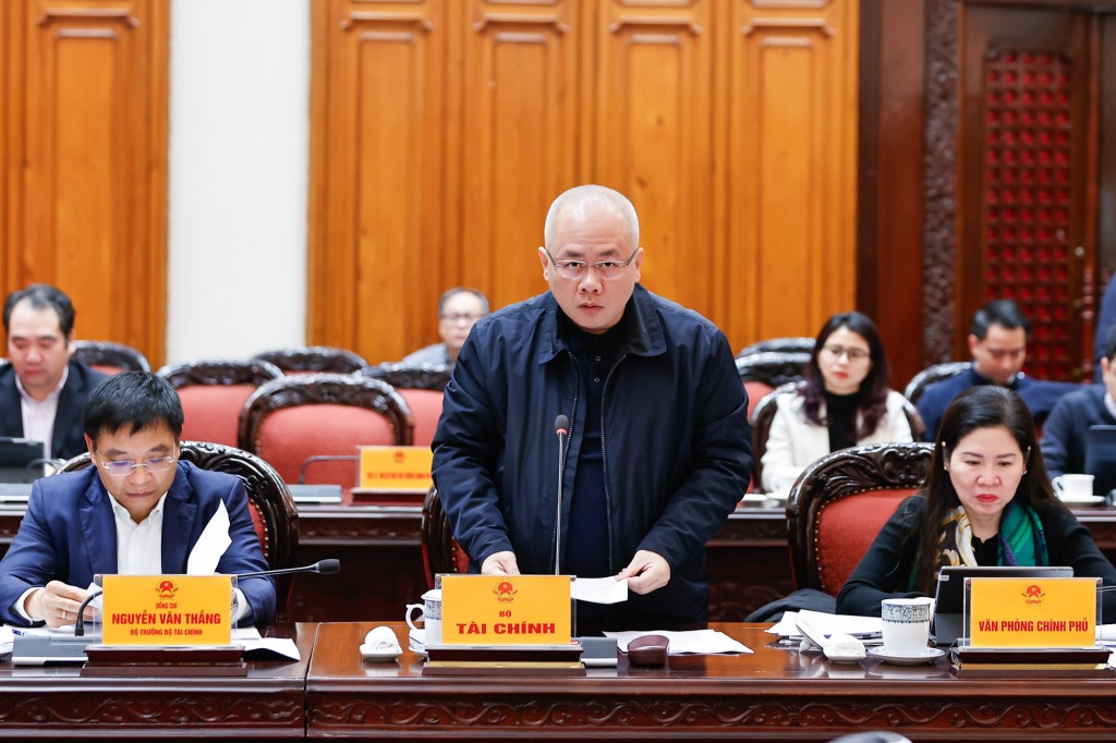 Thứ trưởng Bộ Tài chính Đỗ Thành Trung phát biểu - Ảnh: VGP/Nhật Bắc