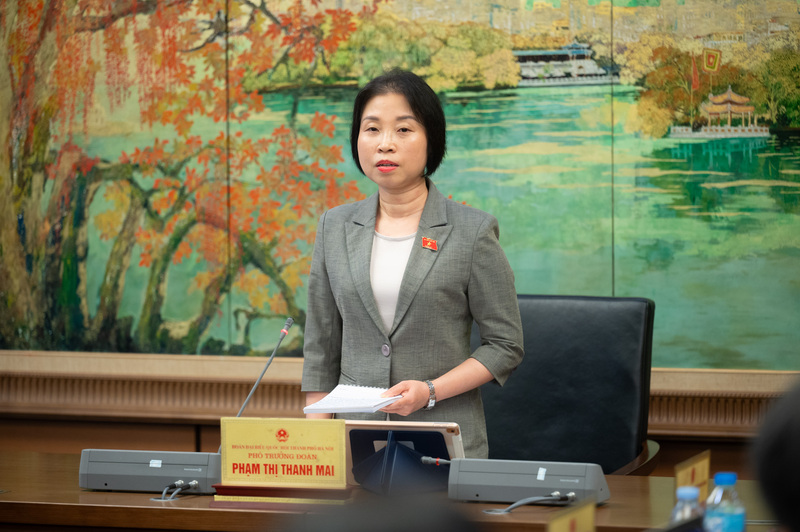 Bà Phạm Thị Thanh Mai - Phó Trưởng đoàn chuyên trách Đoàn đại biểu Quốc hội TP. Hà Nội.