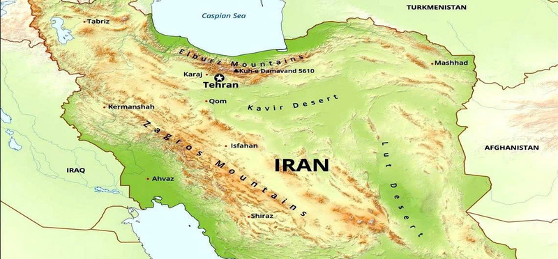 Bản đồ Iran. Ảnh: adventureiran.com