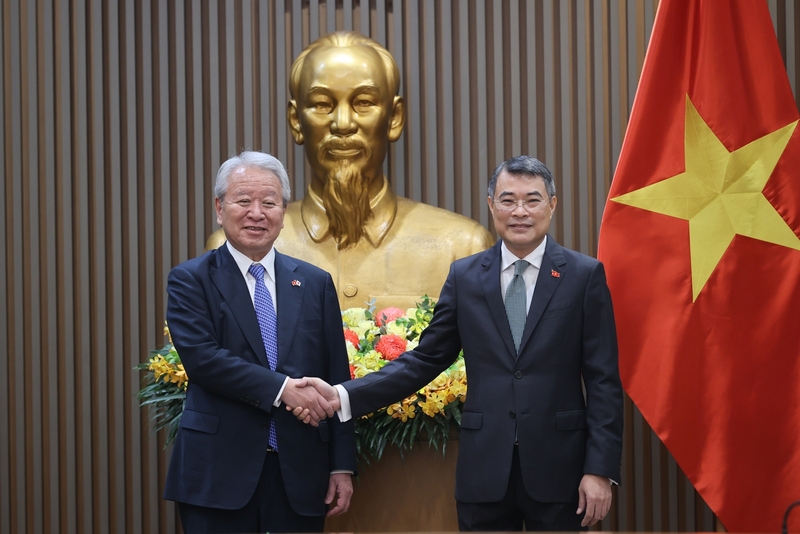 Thủ tướng Lê Minh Hưng tiếp ông Tanaka Akihiko, Chủ tịch Cơ quan Hợp tác quốc tế Nhật Bản - Ảnh: VGP/Nhật Bắc
