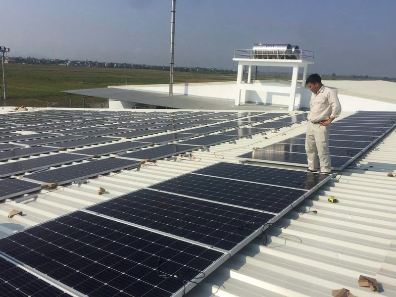 Hệ thống điện mặt trời mái nhà của Công ty TNHH DaeHan Global Thanh Hóa.