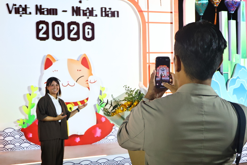 Không gian checkin kết hợp văn hóa Việt – Nhật. Ảnh: Diễm Phúc