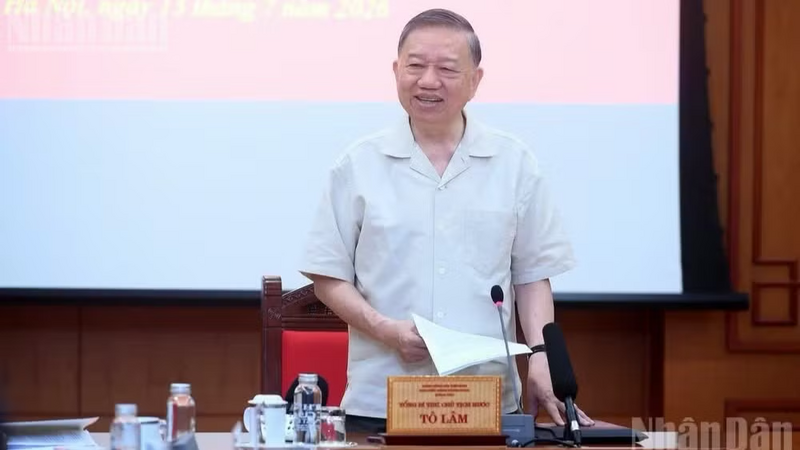 Tổng Bí thư, Chủ tịch nước Tô Lâm phát biểu tại Phiên họp. Ảnh: Đăng Khoa
