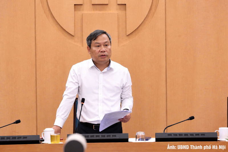 Chủ tịch UBND Thành phố Hà Nội Vũ Đại Thắng chủ trì cuộc họp nghe báo cáo về công tác bảo đảm thoát nước chống úng ngập trên địa bàn thành phố.