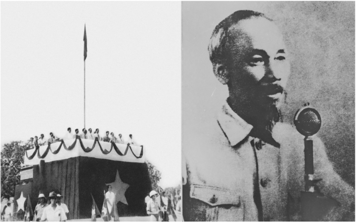 Ngày 2/9/1945, tại quảng trường Ba Đình, Chủ tịch Hồ Chí Minh đọc “Tuyên ngôn độc lập” khai sinh ra nước Việt Nam Dân chủ Cộng hòa. (Ảnh tư liệu TTXVN)
