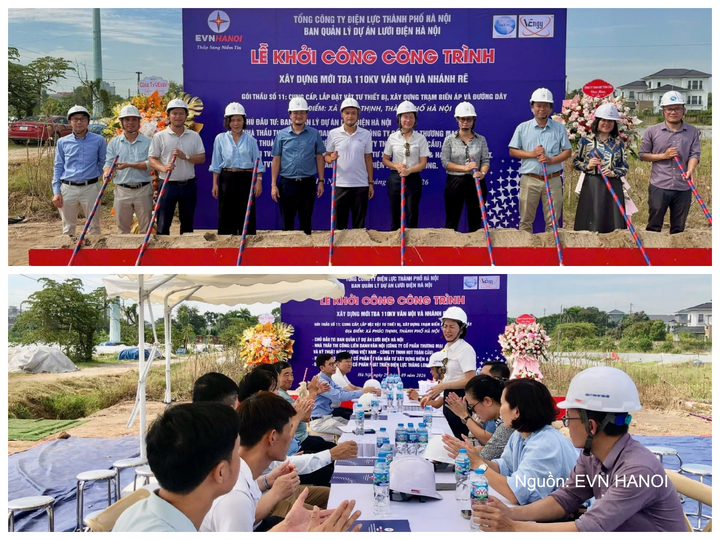 Lễ khởi công dự án Xây dựng mới Trạm biến áp 110kV Vân Nội và nhánh rẽ.